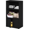 Furinno Turn-N-Tube 4-Tier Toolless Kitchen Storage Shelf Cart, Americano/Black(Americano)