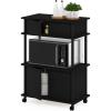 Furinno Turn-N-Tube 4-Tier Toolless Kitchen Storage Shelf Cart, Americano/Black(Americano/Black)