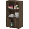 Furinno Turn-N-Tube 4-Tier Toolless Kitchen Storage Shelf Cart, Americano/Black(Columbia Walnut)
