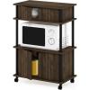 Furinno Turn-N-Tube 4-Tier Toolless Kitchen Storage Shelf Cart, Americano/Black(Columbia Walnut/Black)