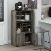 Furinno Turn-N-Tube 4-Tier Toolless Kitchen Storage Shelf Cart, Americano/Black(Grey Oak)