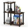 Furinno Turn-N-Tube Accent Decorative Shelf, Espresso/Black(Columbia Walnut/Black)