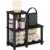 Furinno Turn-N-Tube Accent Decorative Shelf, Espresso/Black(Espresso/Black)