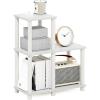 Furinno Turn-N-Tube Accent Decorative Shelf, Espresso/Black(White)