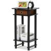 Furinno Turn-N-Tube Tall-Wide Hallway Console Table with Bin, Espresso/Brown(Espresso/Black/Brown)