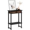 Furinno Turn-N-Tube Tall-Wide Hallway Console Table with Bin, Espresso/Brown(Espresso/Brown)