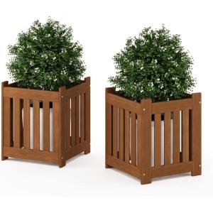 Furinno 2-FG19456 Tioman Hardwood Outdoor Lifestyle Flowerbox, 2-Pack, Natural