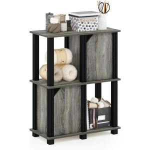 Furinno 4-Tier Flexi Rack, Espresso(French Oak/Black)