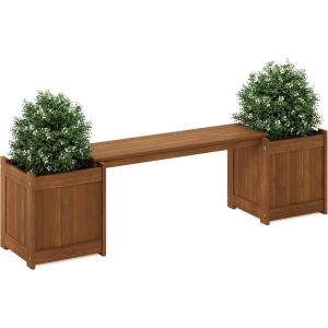 Furinno FG16011 Tioman Hardwood Flower Box, Brown(15.8 Inch)