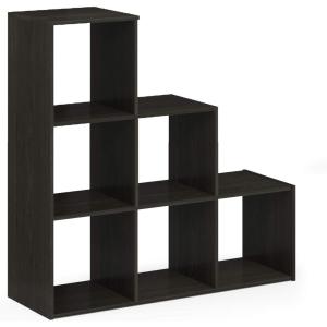 Furinno Pelli 3-2-1 Cubic Storage Cabinet, Espresso(Espresso/Black)