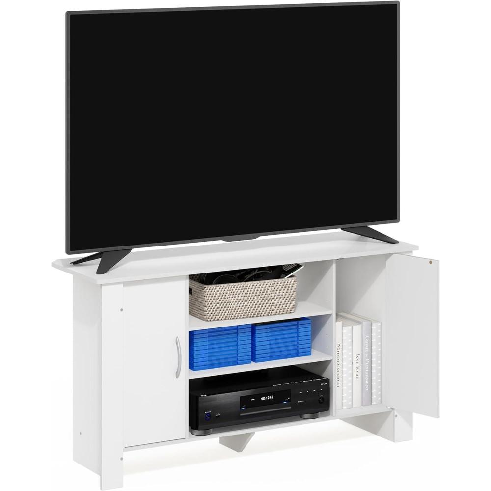 imageFurinno Econ TV Stand Entertainment Center EspressoWhite
