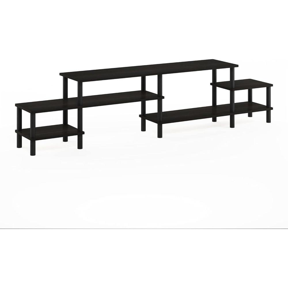 imageFurinno Jaya Entertainment Center Stand UnitTV Desk for up to 55 inch WhiteBlackDark Oak