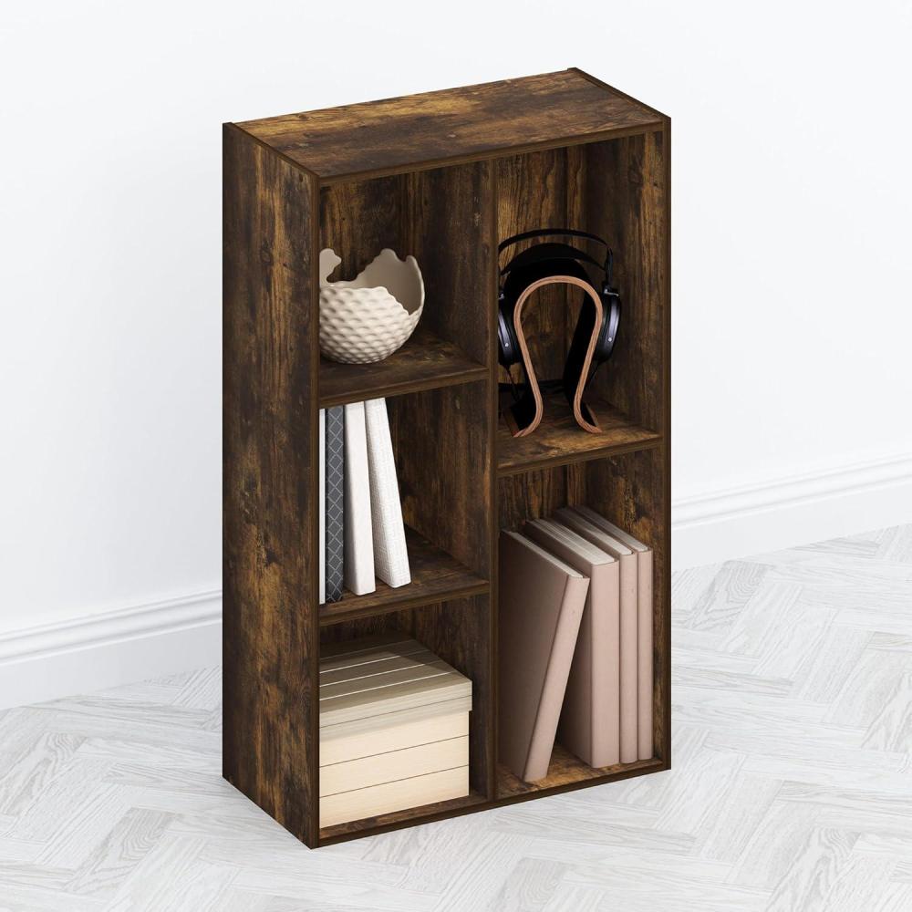 imageFurinno Moretti Modern Lifestyle TV Stand Columbia WalnutAmber Pine