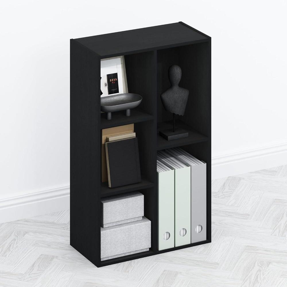 imageFurinno Moretti Modern Lifestyle TV Stand Columbia WalnutBlackwood
