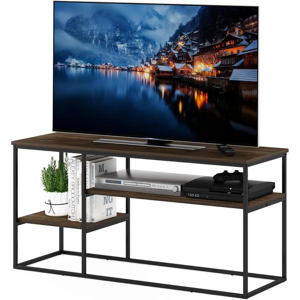 imageFurinno Moretti Modern Lifestyle TV Stand Columbia WalnutColumbia Walnut