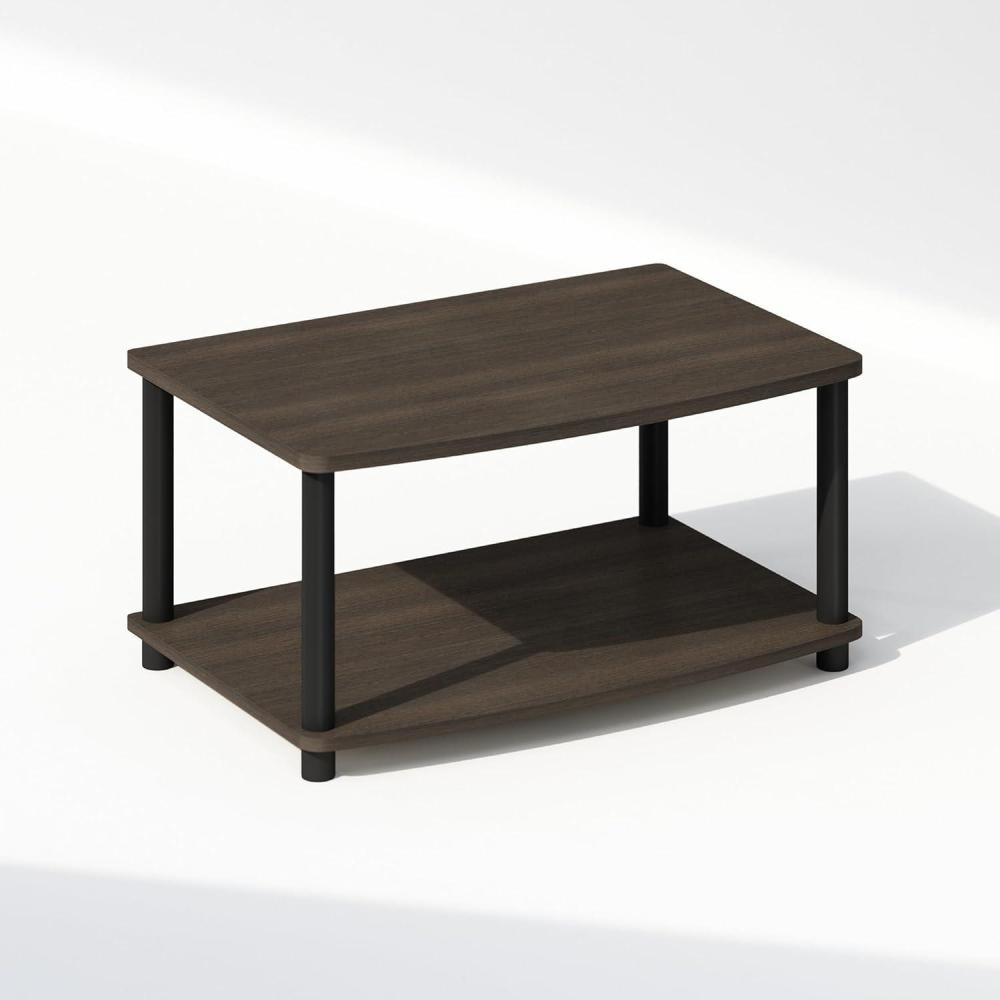 imageFurinno TURNSTUBE TV Stand 3Tier No Tools Entertainment Center TV Console for TV up to 46 Inch for Living Room Bedroom EspressoDark BrownBlack