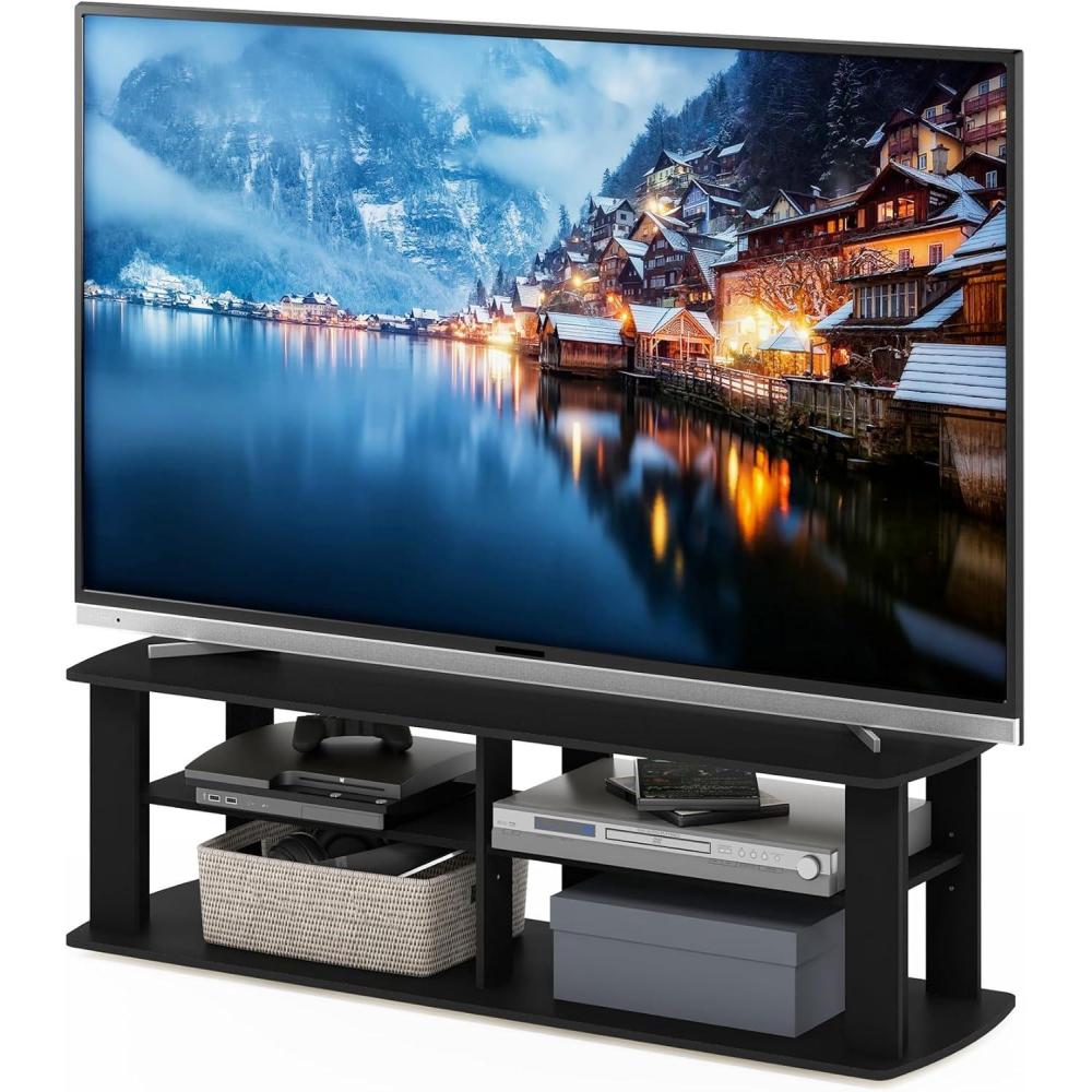 imageFurinno TurnNTube Handel Stand for TV up to 55 Inch EspressoBlack