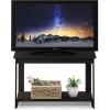Furinno BEGINNING TV Stand, 2-Tier Entertainment Center with Open Shelf, TV Console for TV up to 36 Inch, for Living Room, Bedroom, French Oak(Espresso)