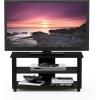 Furinno BEGINNING TV Stand, 2-Tier Entertainment Center with Open Shelf, TV Console for TV up to 36 Inch, for Living Room, Bedroom, French Oak(Espresso/Black)