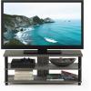 Furinno BEGINNING TV Stand, 2-Tier Entertainment Center with Open Shelf, TV Console for TV up to 36 Inch, for Living Room, Bedroom, French Oak(French Oak Grey/Black)