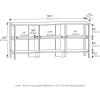 Furinno Camnus Modern Living Entertainment Center Stand with Metal Frame Support for TVs up to 60 Inch, Americano/Black(Americano/Black)