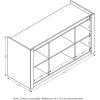 Furinno Camnus Modern Living Entertainment Center Stand with Metal Frame Support for TVs up to 60 Inch, Americano/Black(Espresso)