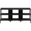 Furinno Camnus Modern Living TV Stand for TVs up to 65 Inch, Americano/Black(Americano)