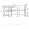 Furinno Camnus Modern Living TV Stand for TVs up to 65 Inch, Americano/Black(Americano)