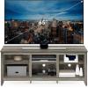 Furinno Camnus Modern Living TV Stand for TVs up to 65 Inch, Americano/Black(French Oak Grey)