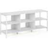 Furinno Camnus Modern Living TV Stand for TVs up to 65 Inch, Americano/Black(Solid White)