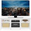 Furinno Camnus Modern Living TV Stand for TVs up to 65 Inch, Americano/Black(White)