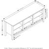 Furinno Camnus Modern Living TV Stand for TVs up to 65 Inch, Americano/Black(White)