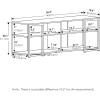Furinno Camnus Modern Living TV Stand for TVs up to 65 Inch, Americano/Black(White/White)