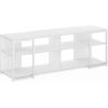 Furinno Camnus Modern Living TV Stand for TVs up to 65 Inch, Americano/Black(White/White)