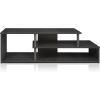 Furinno Econ Low Rise TV Stand, Espresso/Black(Black/Black)