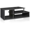Furinno Econ Low Rise TV Stand, Espresso/Black(Black/Black)