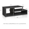 Furinno Econ Low Rise TV Stand, Espresso/Black(Black/Black)