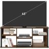 Furinno Econ TV Stand Entertainment Center, Espresso(Amber Oak)
