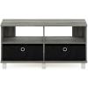 Furinno Econ TV Stand Entertainment Center, Espresso(French Oak)