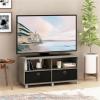 Furinno Econ TV Stand Entertainment Center, Espresso(French Oak)