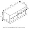 Furinno Econ TV Stand Entertainment Center, Espresso(French Oak)