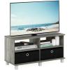 Furinno Econ TV Stand Entertainment Center, Espresso(French Oak)