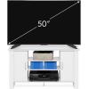 Furinno Econ TV Stand Entertainment Center, Espresso(White)