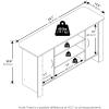 Furinno Econ TV Stand Entertainment Center, Espresso(White)