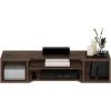 Furinno Indo Floating Storage Hutch Media Console, Columbia Walnut(Columbia Walnut)