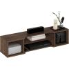 Furinno Indo Floating Storage Hutch Media Console, Columbia Walnut(Columbia Walnut)