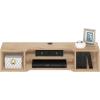 Furinno Indo Floating Storage Hutch Media Console, Columbia Walnut(Marcy Oak)