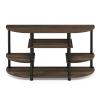 Furinno JAYA Simple Design Corner TV Stand, French Oak Grey/Black, 42.04 x 22.75 x 15.55 Inches(Columbia Walnut/Black)