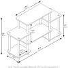 Furinno JAYA Simple Design Corner TV Stand, French Oak Grey/Black, 42.04 x 22.75 x 15.55 Inches(Dark Walnut)