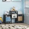 Furinno JAYA Simple Design Corner TV Stand, French Oak Grey/Black, 42.04 x 22.75 x 15.55 Inches(French Oak/Black)